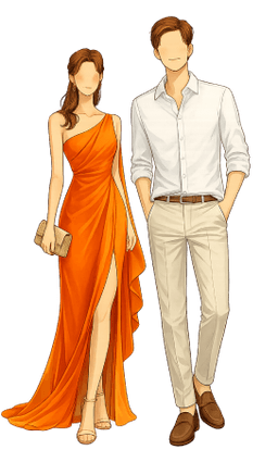 Inspiração de traje para convidados